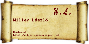 Willer László névjegykártya