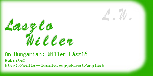 laszlo willer business card